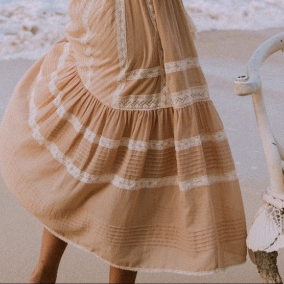 Spell Cinder Midi Dress in Nude - Picture 5 of 16